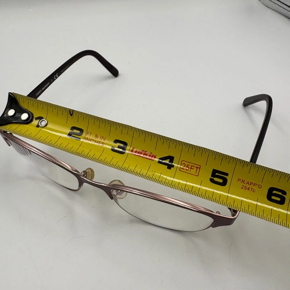 Tory Burch TY1015 346 Burgundy Semi Rimless Eyeglasses Frames 51-16-135 Logo‎